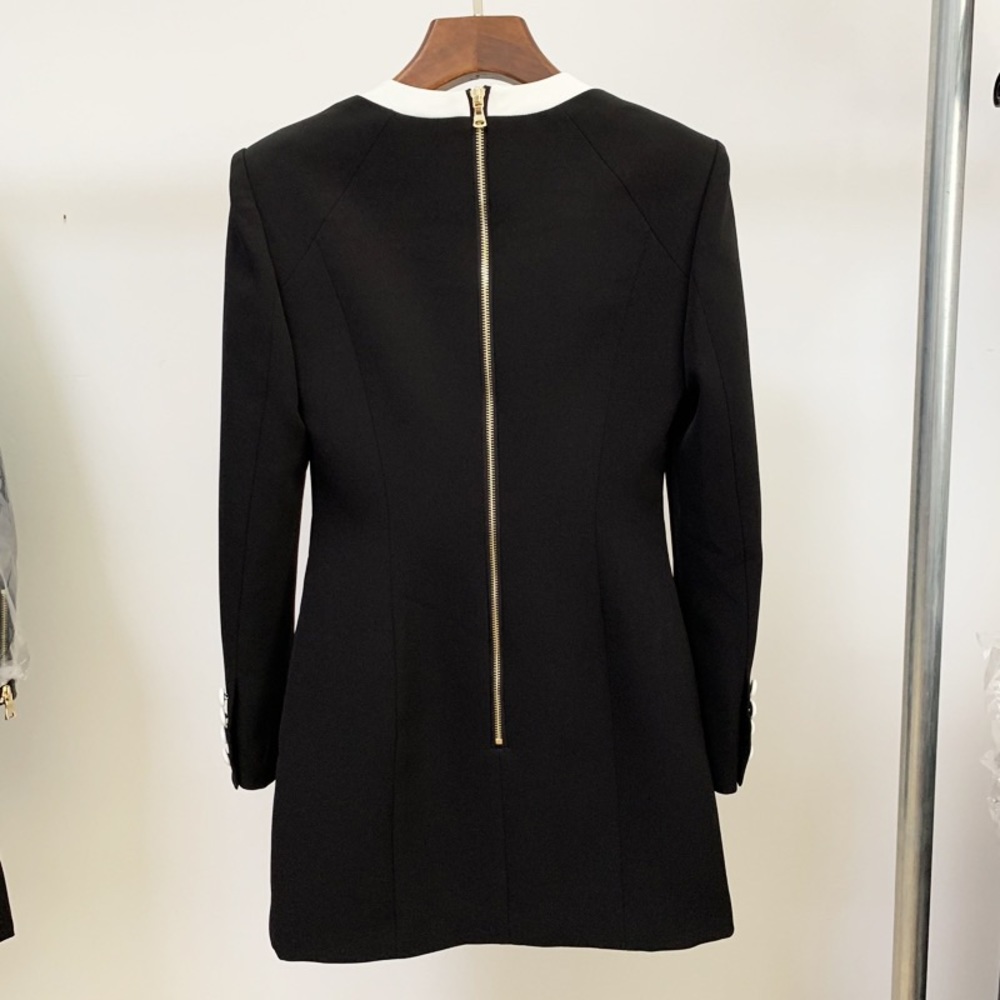 Black/White Blazer Style Dress • Size Medium - Picture 2 of 3